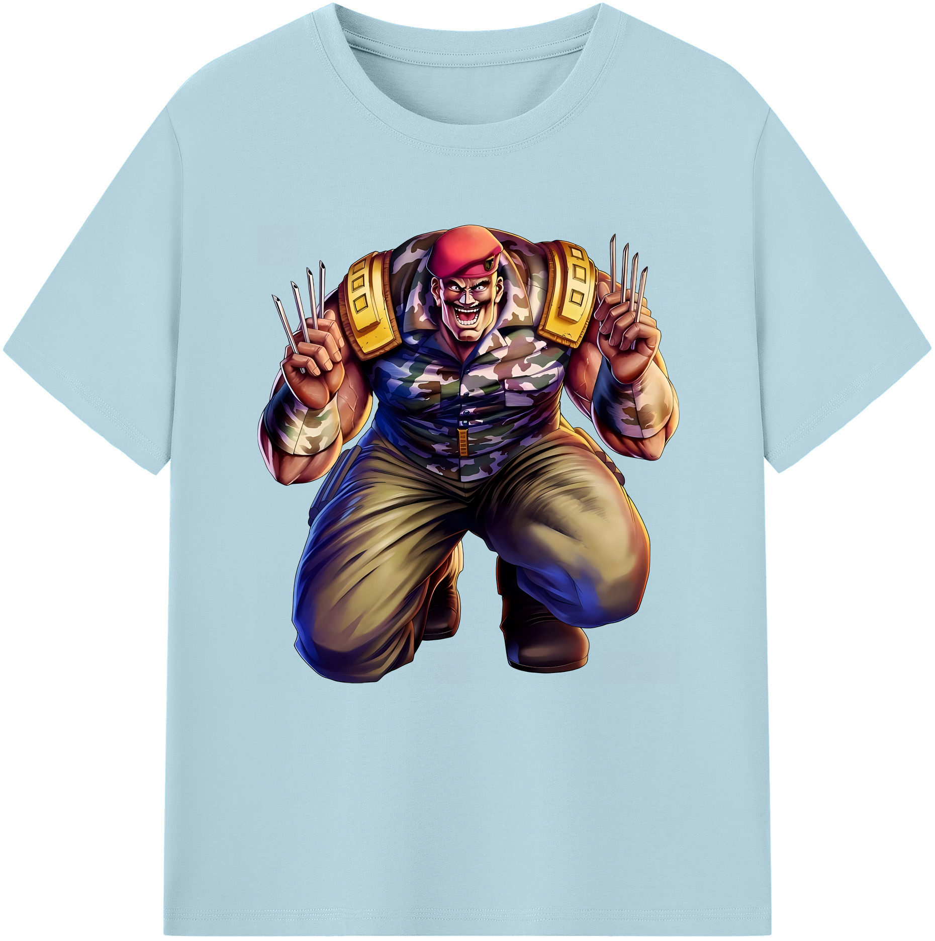 （画像用） 北斗の拳 Fist of the North Star 綿100％半袖Tシャツ（フロントプリント）